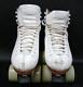 297 Riedell Quad Roller Skates White Snyder Advantage Plates Wheels Womens 5.5 W