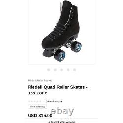 $315 RETAIL Riedell Quad Roller Skates 135 Zone SIZE 7