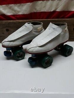 47-4 vintage Riedell Speed /Jam Derby Skates, hyper cannibal wheels m8 w10 rare