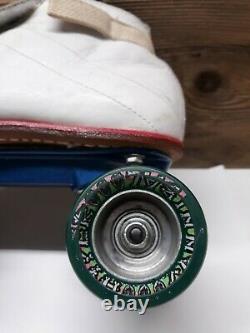 47-4 vintage Riedell Speed /Jam Derby Skates, hyper cannibal wheels m8 w10 rare