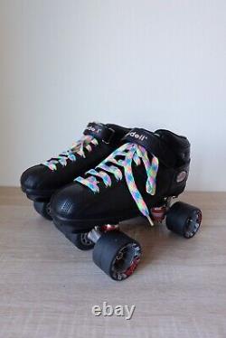 A+ Riedell R3 Cayman ROLLER DERBY Rink Speed Skates Mens 9 Womens 10
