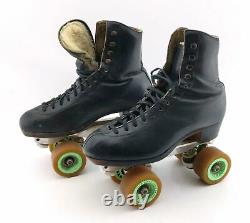 Atlas Roller Skates Roll Line Wheels Size M6 Dt Riedell Boot Vintage Black