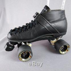 Black RS1000 Riedell Speed Skates Carrera Wheels Mens Low Boot Sz 9 Competition