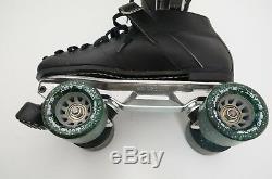 Black RS1000 Riedell Speed Skates Invader Plate Blast Wheels Mens Boot Sz 7.5
