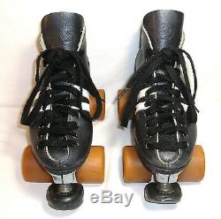 Black Riedell 265 Roller Skates Size 5, Zinger Wheels Sure Grip Invader Plates