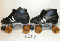 Black Riedell 265 Roller Skates Size 5, Zinger Wheels Sure Grip Invader Plates