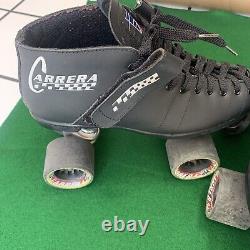 Black Riedell Carrera roller skates size 6