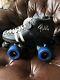 Black Riedell Derby Roller Skates Mens 5 Powerdyne Blue Flat Outrageous Radar