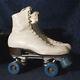 Chicago Style White Leather RIEDELL Roller Skates Super X 5R Sure-Grip Plates 8