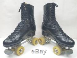 Douglas Snyders Custom Built Black Riedell Mens Roller Skates with Case Size 8