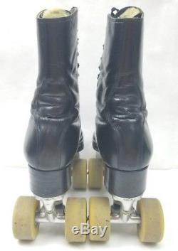 Douglas Snyders Custom Built Black Riedell Mens Roller Skates with Case Size 8