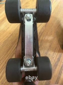Gently Used Vintage Riedell 297 Black Leather Professional Skates 6M/8W Reg
