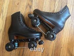 Gently Used Vintage Riedell 297 Black Leather Professional Skates 6M/8W Reg