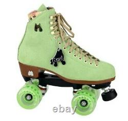 Gorgeous Reidell Suede Honeydew Moxi Lolly Roller Skates size 8(9-9.5)cute