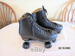 Great RIEDELL 111BR High Top Black 4 Wheel Roller Skates-sIZE 10 MUST SEE