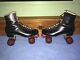 JUST WOW! Gorgeous Vintage Black Leather Riedell Roller Skates