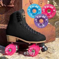 Jackson Black Suede Vista Outdoor Skates Choose Wheel Color