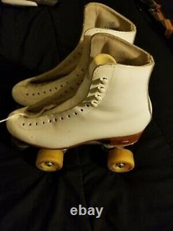 Ladies Riedell Classic Quad Roller Skates- White, US 8
