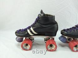 M6 Vintage Riedell USA Roller Skates Sure Grip + Labeda The Bite Jammer Wheels