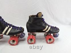 M6 Vintage Riedell USA Roller Skates Sure Grip + Labeda The Bite Jammer Wheels