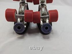 M6 Vintage Riedell USA Roller Skates Sure Grip + Labeda The Bite Jammer Wheels