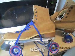 MEN Sz 6 or Women Sz 7 Unisex SUEDE HEEL TO TOE 9 1/2 INCH Roller skates