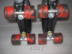 Mens Riedell 795 ROGUE Speed Roller Derby Skates size 7 Radar 62 MM Wheels EVO