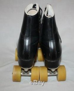 Mens Riedell Red Wing Vintage Black Leather Roller Skates sz 7 Powell Bones 62MM