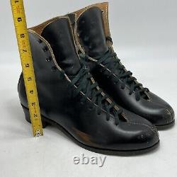 Mens Sz 9 Riedell Roller Skate Boot ONLY Red Wing Minnesota USA Made 8Hole Black