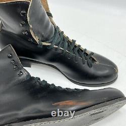 Mens Sz 9 Riedell Roller Skate Boot ONLY Red Wing Minnesota USA Made 8Hole Black