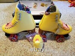Moxi Beach Bunny Roller Skates Lemonade Yellow Size 7 (8-8.5) Riedell IN STOCK