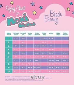 Moxi Beach Bunny Roller Skates Peach Size 7 (Womens Size 8.5-9.5) Riedell Lolly