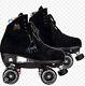 Moxi Lolly Black Suede Leather Quad Fashion Roller Skates BNIB SZ8