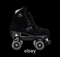Moxi Lolly Black Suede Leather Quad Fashion Roller Skates BNIB SZ8