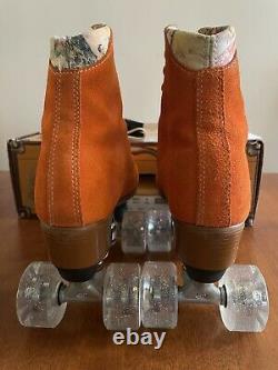 Moxi Lolly Clementine Orange Roller Skates Size 6 (W 7-7.5) with Extra Accessories