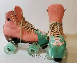 Moxi Lolly Complete Strawberry Roller Skates Size 7 (8-8.5 Womens) Seafoam Wheel