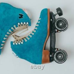 Moxi Lolly Pool Blue Roller Skates Size 4 (w5-5.5) not Impala Riedell Sure-Grip