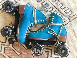 Moxi Lolly Pool Blue Roller Skates Size 5 (w 6-7) Riedell READY TO SHIP NOW