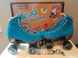 Moxi Lolly Pool Blue Roller Skates Size 8 (w9-9.5) Riedell READY TO SHIP NOW