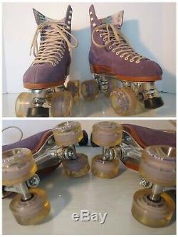 Moxi Lolly Roller Skates PURPLE Size 7 By Riedell with Triton POWER DYNE 62MM 78A