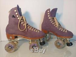 Moxi Lolly Roller Skates PURPLE Size 7 By Riedell with Triton POWER DYNE 62MM 78A