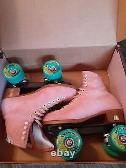 Moxi Lolly Roller Skates Strawberry Pink Size 6(Fits Women 7-7.5)smoothie wheels