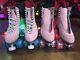 Moxi Lolly Roller Skates Strawberry Pink w Pink Wheels Sz 7 (Women's 8 8.5)