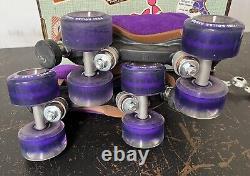 Moxi Lolly TF Roller Skates Riedell Aplolly Taffy Purple Size 7 M Leather Suede