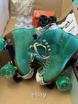 Moxi lolly roller skates size 6 Green Apple 2021 outdoor Wheels Laces Lot