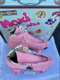 Moxie Lolly Suede Stawberry Pink Size 5, Women's 6 6 1/2 Roller Skates New