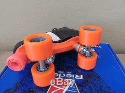 NEW Riedell 124 Speed Skates Roller Derby Demon wheels Leather size 5, womens 6