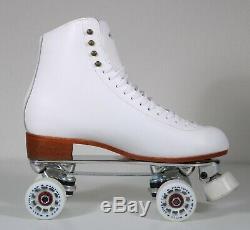 NEW Riedell 220 Century Roll-Line White Artistic Roller Skates Womens Size 11M