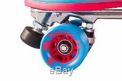NEW! Riedell Dart 2 Tone Pink & Blue Ombre Quad Roller Speed Skates Kids & Adult