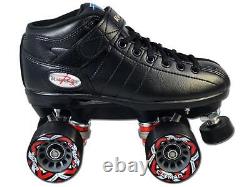 NEW Riedell R3 Black Quad Roller Derby Speed Skates